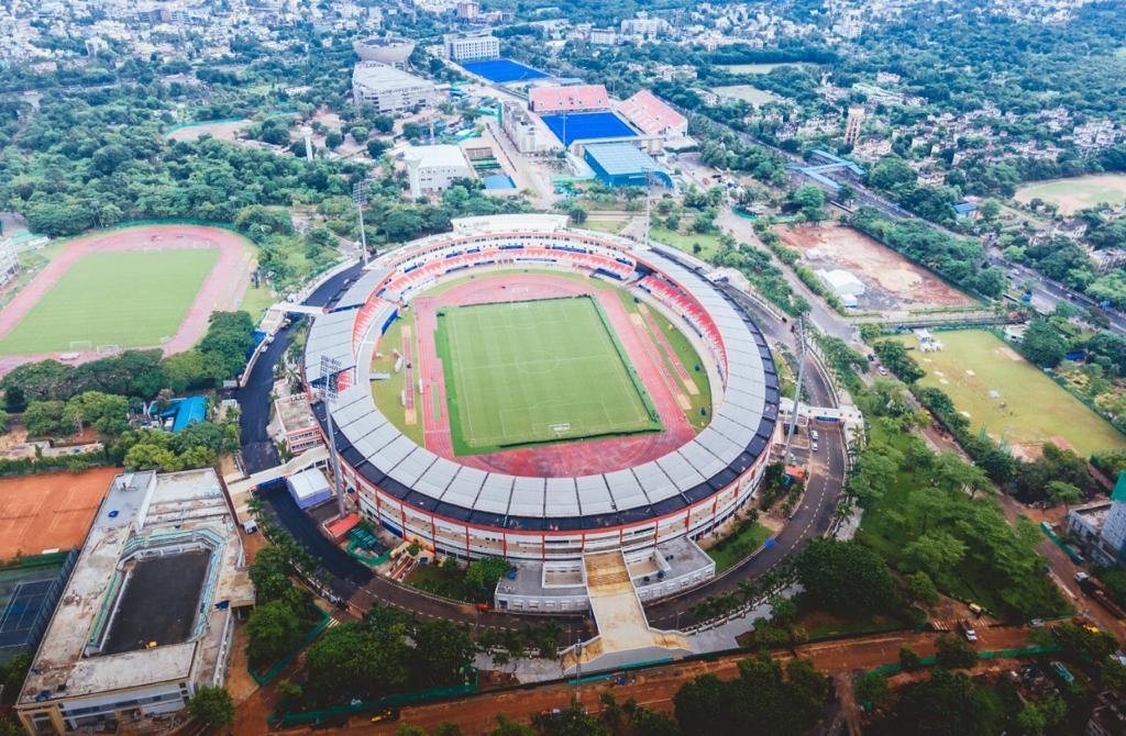 Naveen_Odisha's tweet photo. The magnificent #KalingaStadium is all set to host the #FIFA U-17 #WomensWorldCup. Appeal everyone to come in large numbers and witness the sporting extravaganza. 

#OdishaForSports
@FIFAWWC https://t.co/pL0F9RLlrh