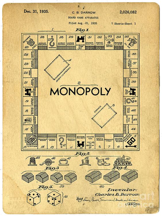 Monopoly, Büyük Buhran yıllarında (1935) Parker Brothers tarafından geliştirilmiş. Oyunda "en fazla gayrimenkule sahip" oyuncu kazanır. Ödenmesi gereken vergiler vardır, yanlış hamleler hapse düşürür, iflas eden kaybeder. Buraya kadar her şey güzel de... 1/2