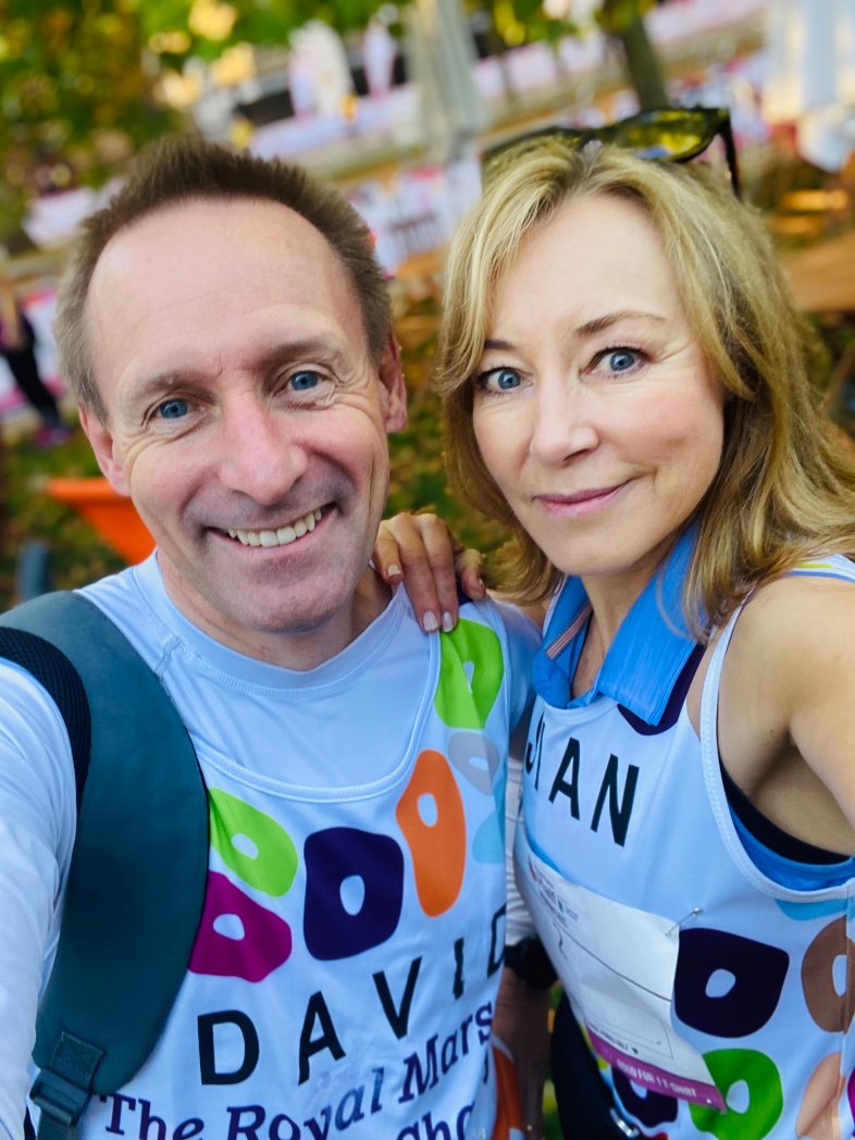 Me and my brother @DavidWil26 about to run the @RoyalParksHalf for @royalmarsden. He’s faster but I’ll always be his older sister!