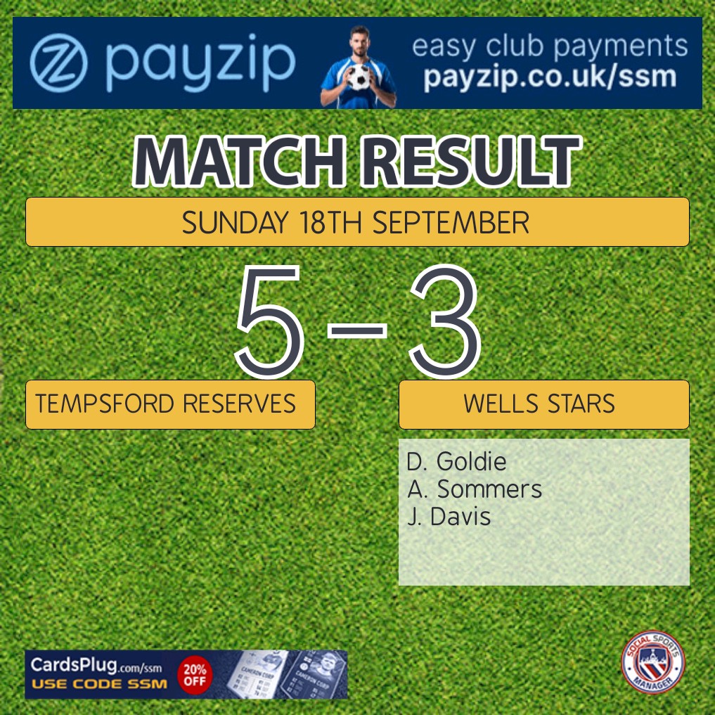 GW2
After being 3-1 at half time, Tempsford turned it around. 
18.09.22