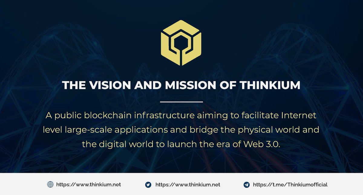 EMPEROR_OMC's tweet photo. Here is an outline of the mission and vision of @Thinkium_Chain, its aims at developing several features and mechanisms to achieve ease in the blockchain technology,high performance,scalability and improve efficiency in chains
#Thinkium #TKM https://t.co/jrQGQ4MsrS