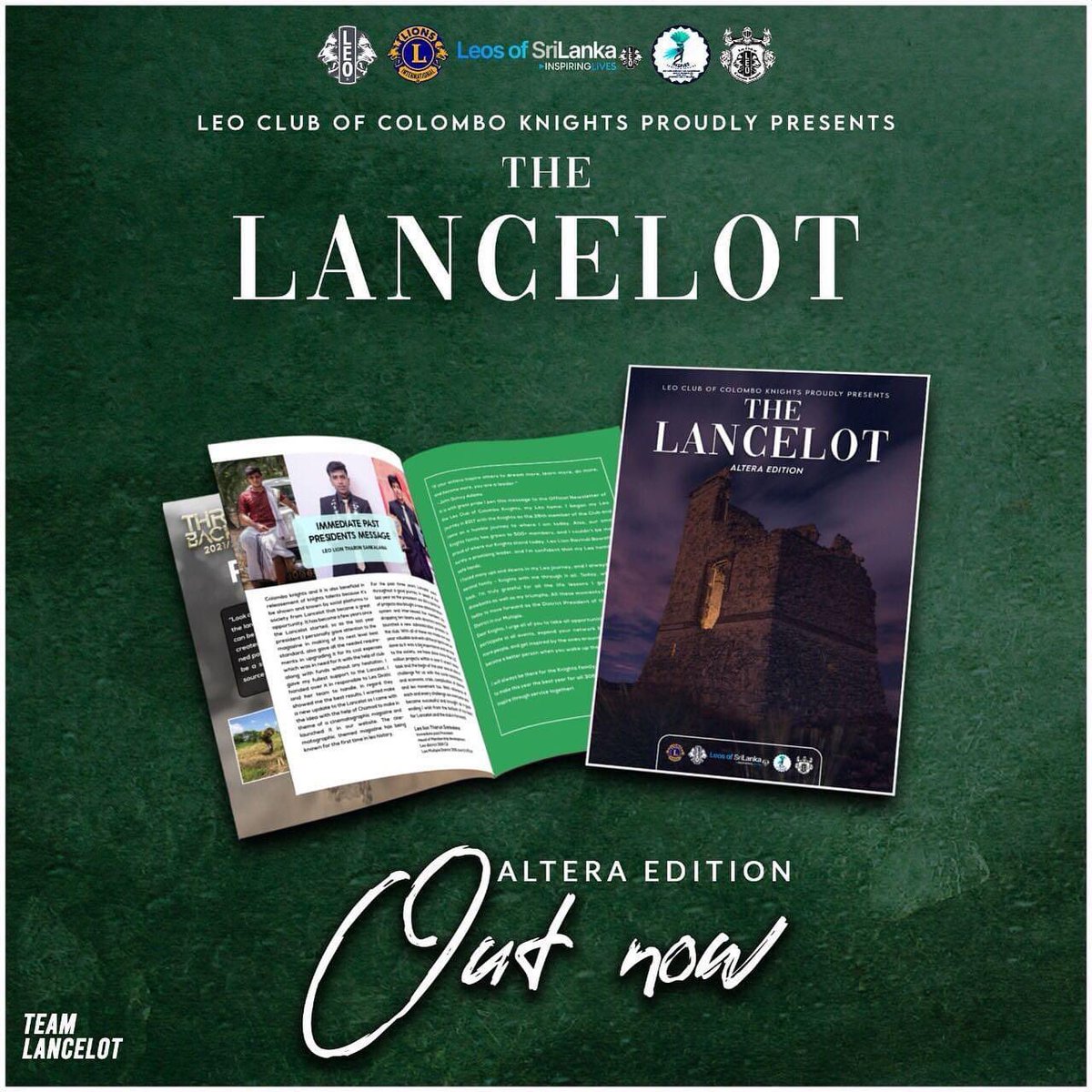 LCCK_II's tweet photo. It is with great pride that we present you the Altera edition of the official newsletter of The Leo club  of Colombo Knights. - The Lancelot.

#TheLancelot
#WeServe
#LeosofSriLanka 
#TeamKnights
#InspireInnovateImpact https://t.co/IoeVExF7JN