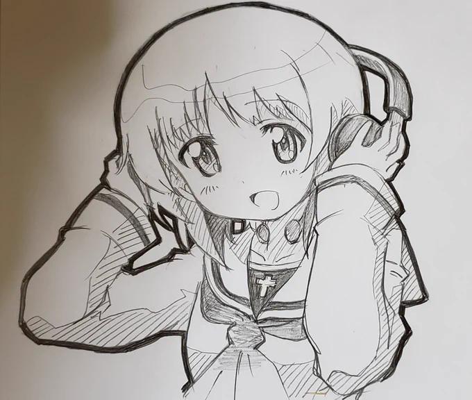 …ネットタトゥ(笑)昔の絵(2016)が出てきて恥ずかしい通り越して誰?みたいな西住殿(号泣)ちなみにアナログ落書きが二年前らしい…#garupan 