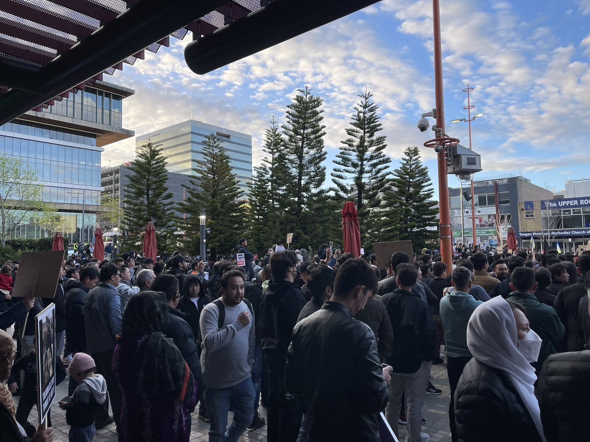 an681535's tweet photo. Demonstration in Melbourne Victoria Australia #StopHazarzaGenocide https://t.co/dvYTyfKg3y