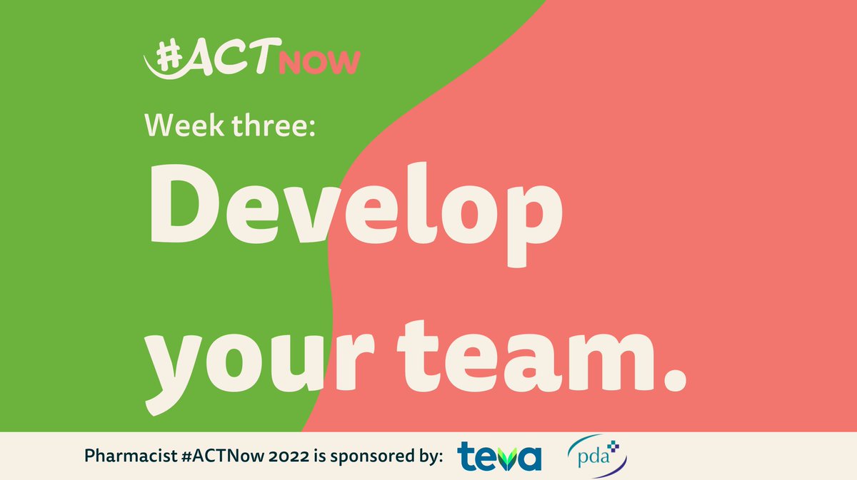 PharmaSupport's tweet photo. We are in the penultimate week of Pharmacist #ACTNow! This week’s focus is on developing &amp; #ManagingWellbeing within your team. Stay tuned for help identifying communication styles, having difficult conversations, supporting colleagues with mental health, &amp; more! #DevelopYourTeam https://t.co/gOq11a3Vpg