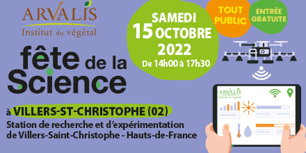 [#FDS2022] ⏰ J-7 avant la <a href="/FeteScience/">Fête de la science</a> 

👨‍👩‍👧‍👦 Les équipes <a href="/ArvalisHdF/">ARVALIS Hauts-de-France</a> accueilleront petits et grands pour parler du numérique en agriculture à travers des ateliers ludiques 🛰👩‍🌾

📅 Samedi 15/10 | 14h-17h30
📍 Villers-Saint-Christophe (02)

👀 Programme 👉 ow.ly/7V9z50L3ePA