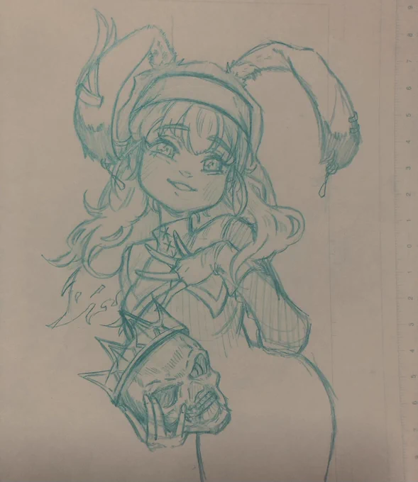 下描きの時に調子に乗りすぎてペン入れで後悔するタイプ 