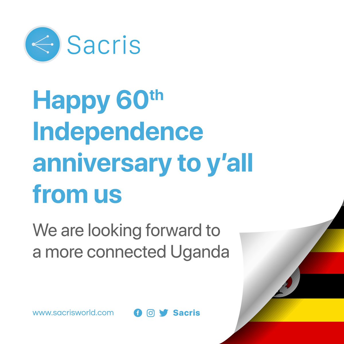 realsalehUG's tweet photo. We are looking forward to a more connected Uganda #Ugandaat60 #Sacris https://t.co/bG0WMkrTNi