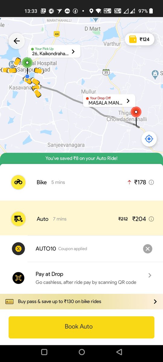 future_talkss's tweet photo. 1 km , 7 mins Max time 
What the heck is wrong ?
@rapidobikeapp is there a glitch or what?
#Rapido https://t.co/X5d3aL0Yev