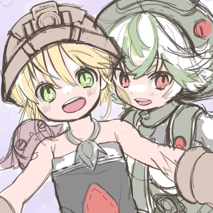 冬の原稿ー描きごたえ抜群で自分の首が締まりそう(笑)リコとプルシュカでなかよし 