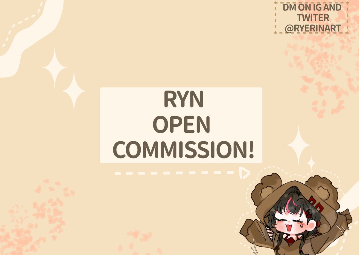 Ryerin_art's tweet photo. HELLO I OPEN COMMISSION
you can have a look, don't forget to tap dm hehe, I'm waiting for the order🤩😋

#opencommissions #commissionopen #community #Commission https://t.co/gE0uYpMrRP