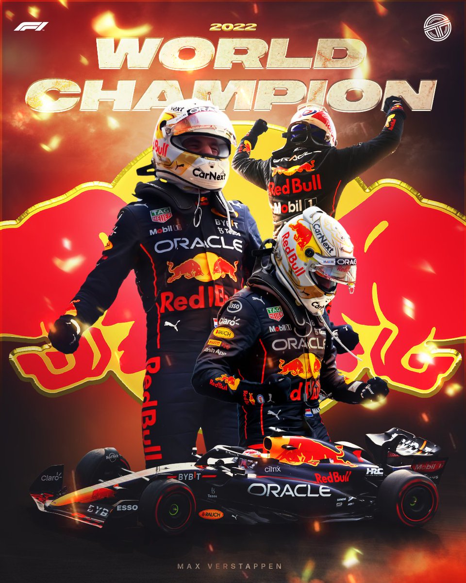 TearOffFR's tweet photo. 🚨 MAX VERSTAPPEN, CHAMPION DU MONDE 2022 DE #F1 ! 🏆

Immense, le Néerlandais remporte sa 2e couronne mondiale à l'âge de 25 ans ! 👑

Incroyable Super Max ! 🦁 https://t.co/yBftpMR9yW