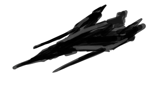 ロボ描いてたはずなのになんでか戦闘機描いてる 