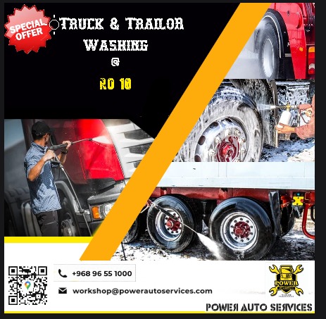 PowerAuto7's tweet image. Special Offer - Truck &amp;amp; Trailer Washing - OMR.10 Only

@Liwa, Sohar Oman