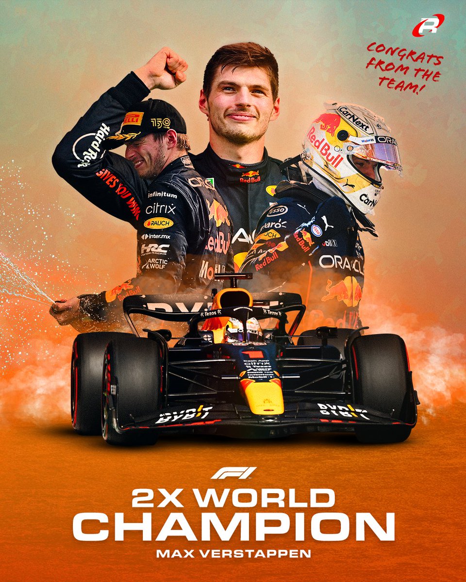 VerstappenSim's tweet photo. Double champ @Max33Verstappen 🏆🏆

Amazing performance throughout the year, congrats from all of us! 🍾

@VerstappenCOM @redbull https://t.co/vjg0WJAkC5
