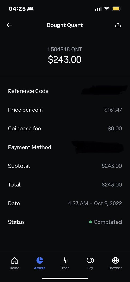 cpips23's tweet photo. AGAIN NEVER A LOT LIKE SOME OF YOU WHALES OUT THERE BUT IM HAPPY 🔥🤝 #QNT #CRYPTO $QNT #DCA https://t.co/2vH7OgN8qO