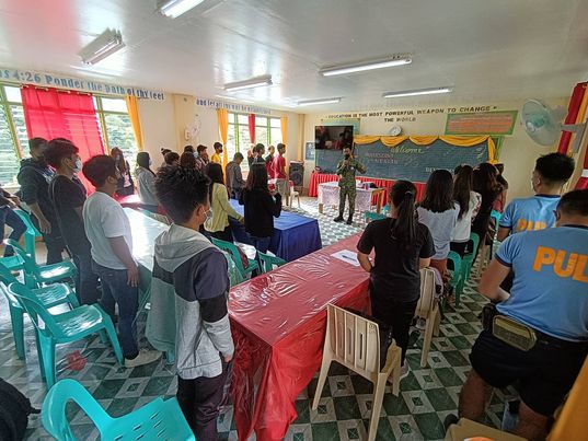 1501st_MC's tweet photo. Personnel from RMFB1501st MC conducted Team Building Activity to the Grade 11 and Grade 12 Students of Hingyon National High School
#LifeisBeautiful2022
#KaligtasanNyoSagotKo
#TulongTulongTayo
#MKKequalsK
#PNPKakampiNyo https://t.co/jT9laYB920
