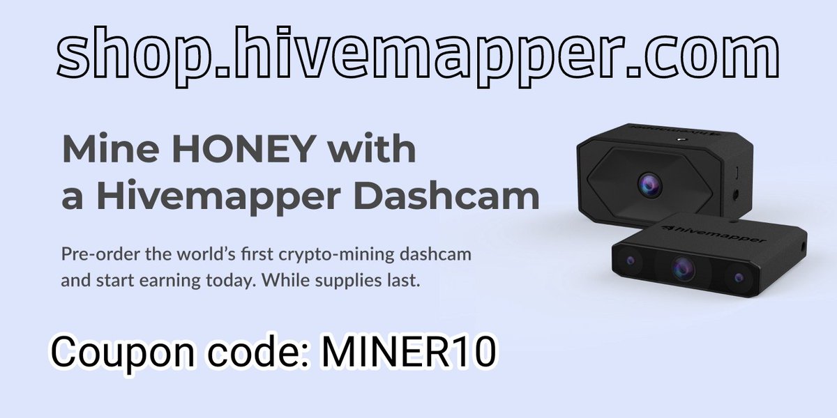 DePIN_Connect's tweet photo. #PromotionCode. @Hivemapper offer 10% off sitewide on all orders. Use #couponcode MINER10 in our on line shop: https://t.co/pRF4YtTR5M
#solana #helium #hivemapper #blockchain #cryptocurrecy #crypto https://t.co/hRYMntCD8M