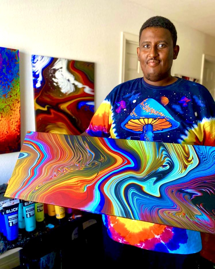 Hello, my name is Mekyas &amp; I make abstract wall art decor. I’m currently experiencing an emergency &amp; all it costs is $0 to retweet for support 🙏