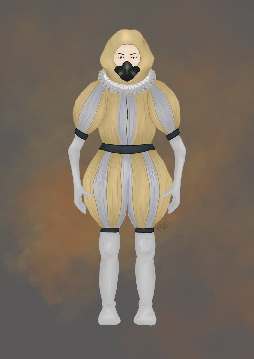 MegAmeliaUK's tweet photo. Remember that Tudor Hazmat Suit that I had a week to design? Here it is! I just forgot to post it 😅
#UniversityOfSunderland #Illustration #IllustrationAndDesign #ConceptArt https://t.co/q7QesFDiPD