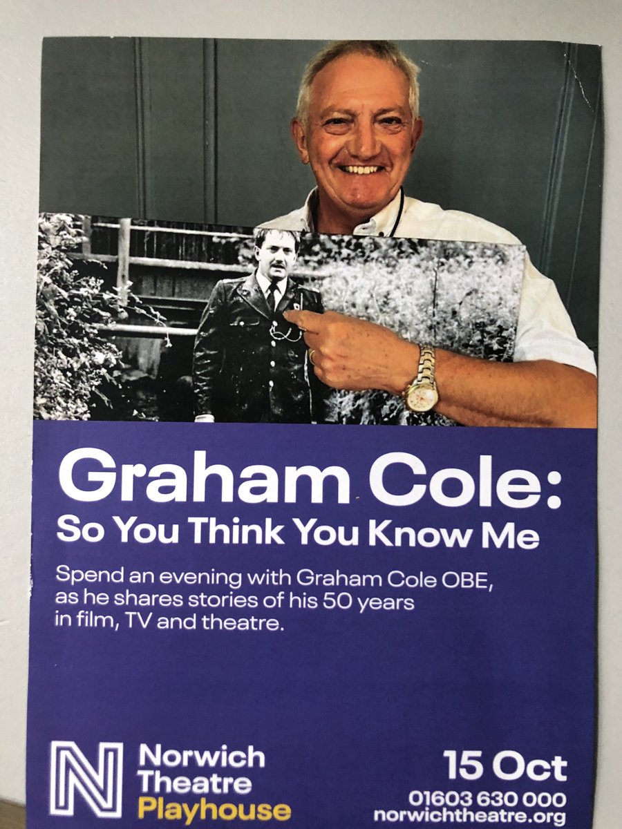 It’s the final weekend before we invade the playhouse for a night of TV and theatre history, remembering great characters from a career of survival and wonderful memories of nearly 50 years, my life and your questions, it’s going to be fun.