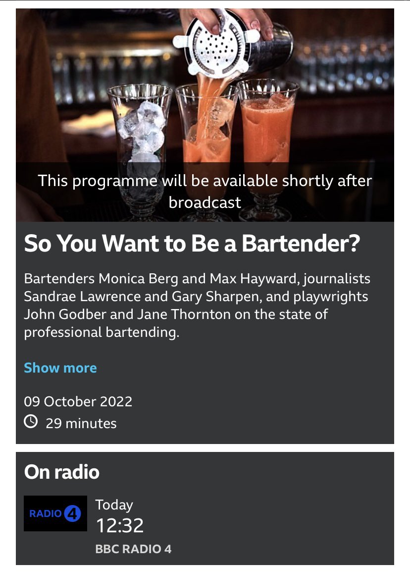 John Godber Company (@jgodberco) on Twitter photo Tune into The Food Programme on <a href="/BBCRadio4/">BBC Radio 4</a> today at 12:30 to hear John, Jane & <a href="/Jazz_Franks/">Jazmine Franks</a> talk all things ‘Shakers’ 🍸🎉
🔗 bbc.co.uk/programmes/m00… Tune into The Food Programme on <a href="/BBCRadio4/">BBC Radio 4</a> today at 12:30 to hear John, Jane & <a href="/Jazz_Franks/">Jazmine Franks</a> talk all things ‘Shakers’ 🍸🎉
🔗 bbc.co.uk/programmes/m00…