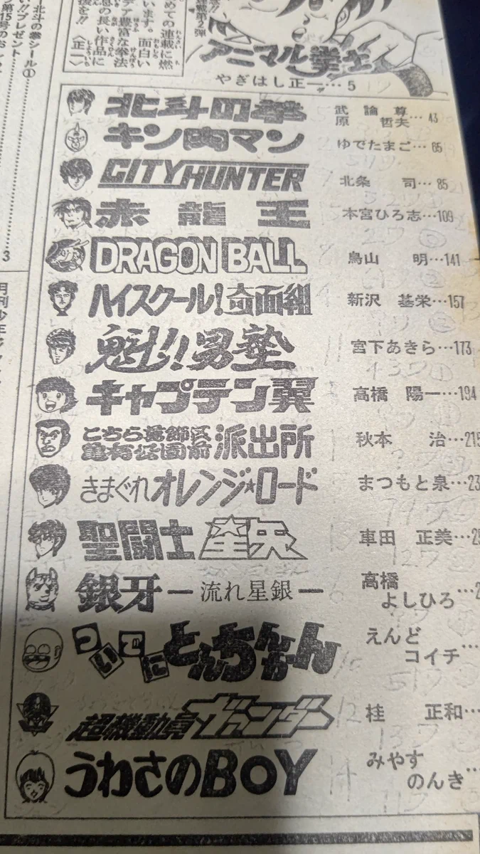 週刊少年ジャンプの黄金時代！ほぼアニメ化の名作揃い！