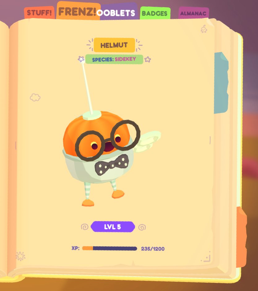 Zelastion's tweet photo. Excuse me, but how adorable is it to put a baby pumpkin costume on a Sidekey😍@ooblets 
Somehow, I mostly play #ooblets during halloween season and I am obsessed! 😄 https://t.co/Da94MieHlJ