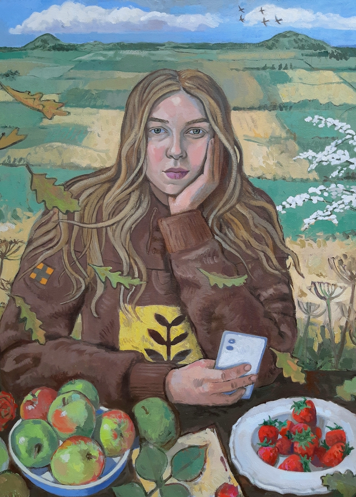 "Inspired" 32 artists respond to a piece in the collection of the #NationalGalleriesofScotland open today Sun 12-4, closed Monday.

Joseph Davie - Esmé Painting No.1 (Inspired by James Cowie's Schoolgirl) - Time Passing, Oil on Canvas, 60x80cm

More info -
fidrafineart.co.uk/artist/joseph-…