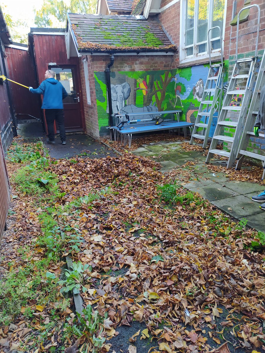 Yesterday's Armed ( with cleaning intentions) Response Unit started off with this for part of our Early Years area.