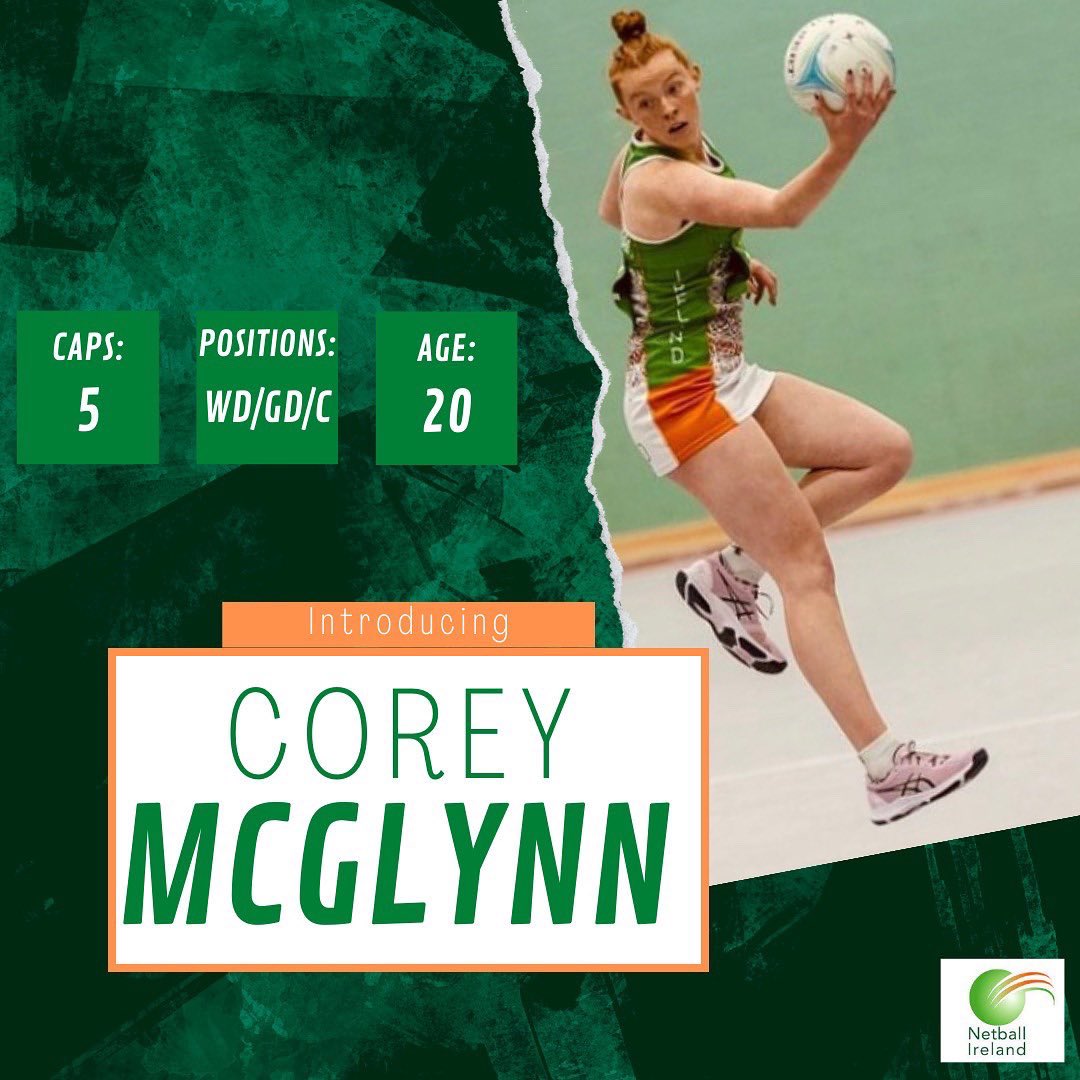 NetballIreland's tweet photo. Introducing our defenders🧡

🍀 Corey McGlynn
🍀 Ciara Lynch 
🍀 Eimhear O’Prey
🍀 Natalie Foster 

Prepared to battle our defenders are ready to disrupt play down the court and wreak havoc in the circle. Only 3 days to go🚨 https://t.co/7VFSBmyyzl