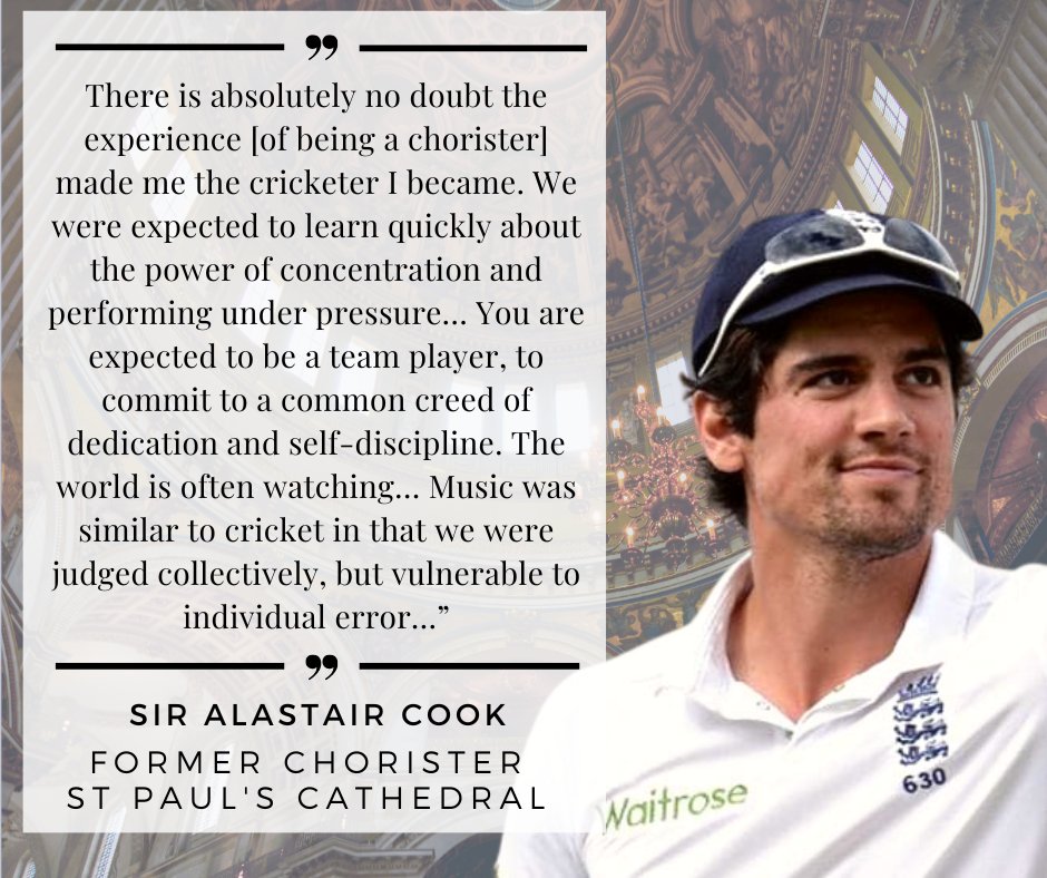 _cathedralmusic's tweet photo. From our great cathedrals to small parish churches, today we join @RSCMCentre in celebrating #internationalchoristerday

Read how Alastair Cook learned key skills that paved the way for a glittering cricket career during his years as a chorister @StPaulsChoir https://t.co/mthjp3TX6K