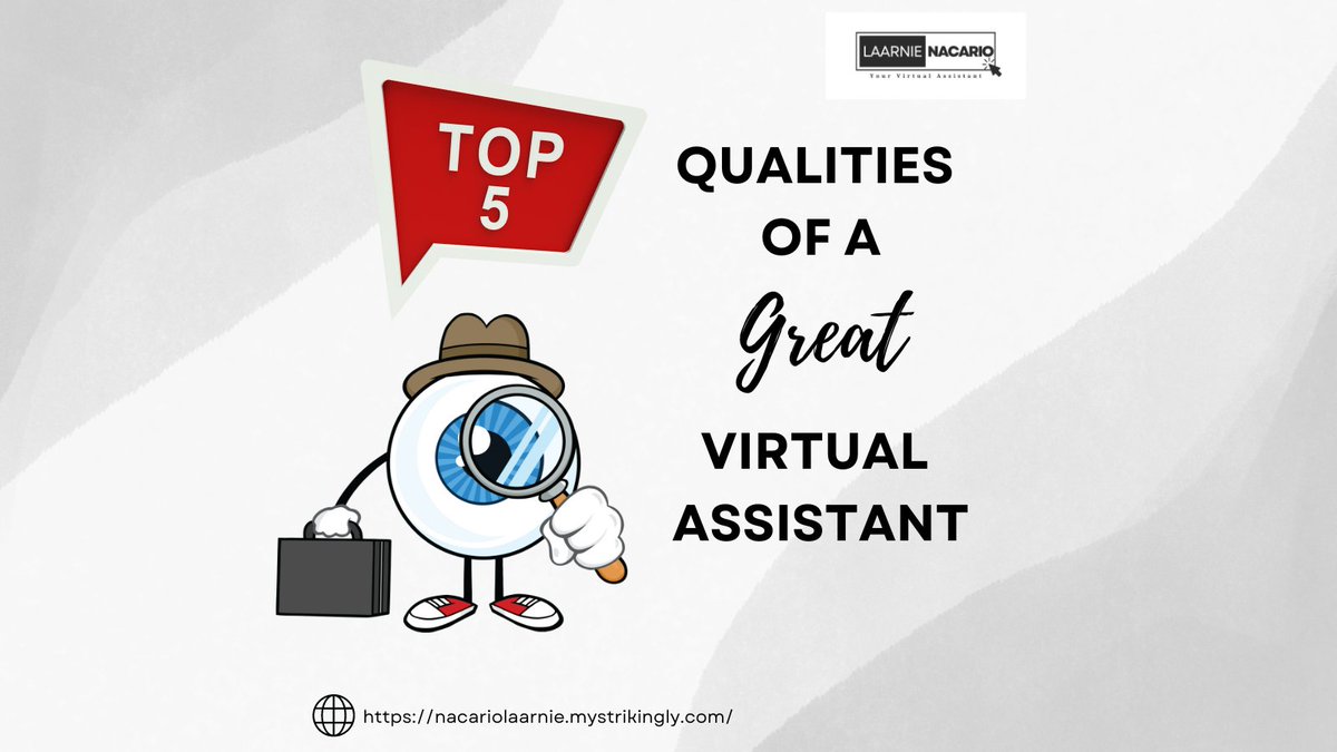 nacariolaarnie's tweet photo. There are several qualities that a Virtual Assistant should have in order to be hired but these 5 qualities will make you stand out. 💪💯🏆
✅Reliable
✅Excellent Communicator
✅Resourceful and Proactive
✅Trustworthy and Honest
✅Multitasking
#LNYVA
#YourVirtualAssistant https://t.co/p4K1PjjSst