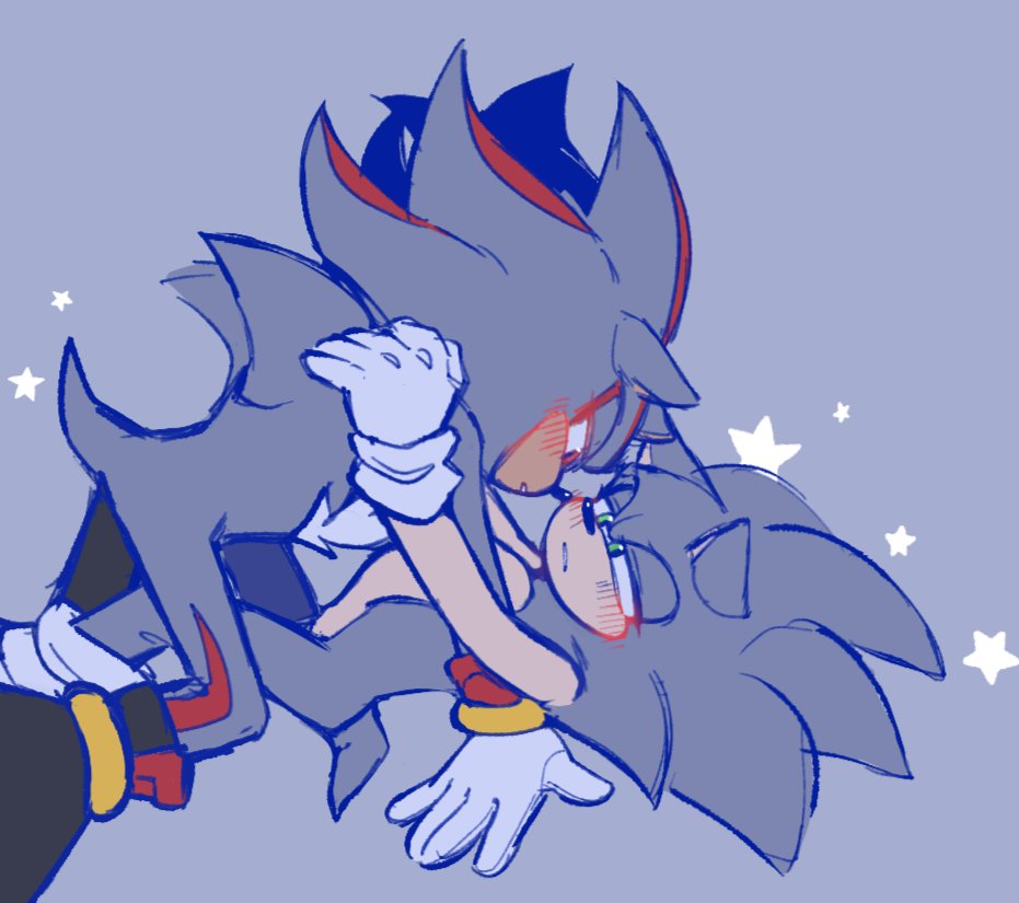 ChaotixShiro's tweet image. just them looking at each other
#sonadow