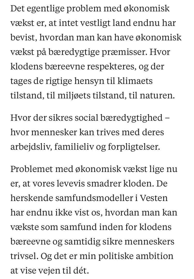 Økonomisk vækst på bæredygtige præmisser er - stadigvæk - ikke blevet bevist på samfundsplan. 

Læs <a href="/FranciskaRosenk/">Franciska Rosenkilde</a> fra lørdagens <a href="/information/">໊</a>. 

information.dk/debat/2022/10/…

#dkpol