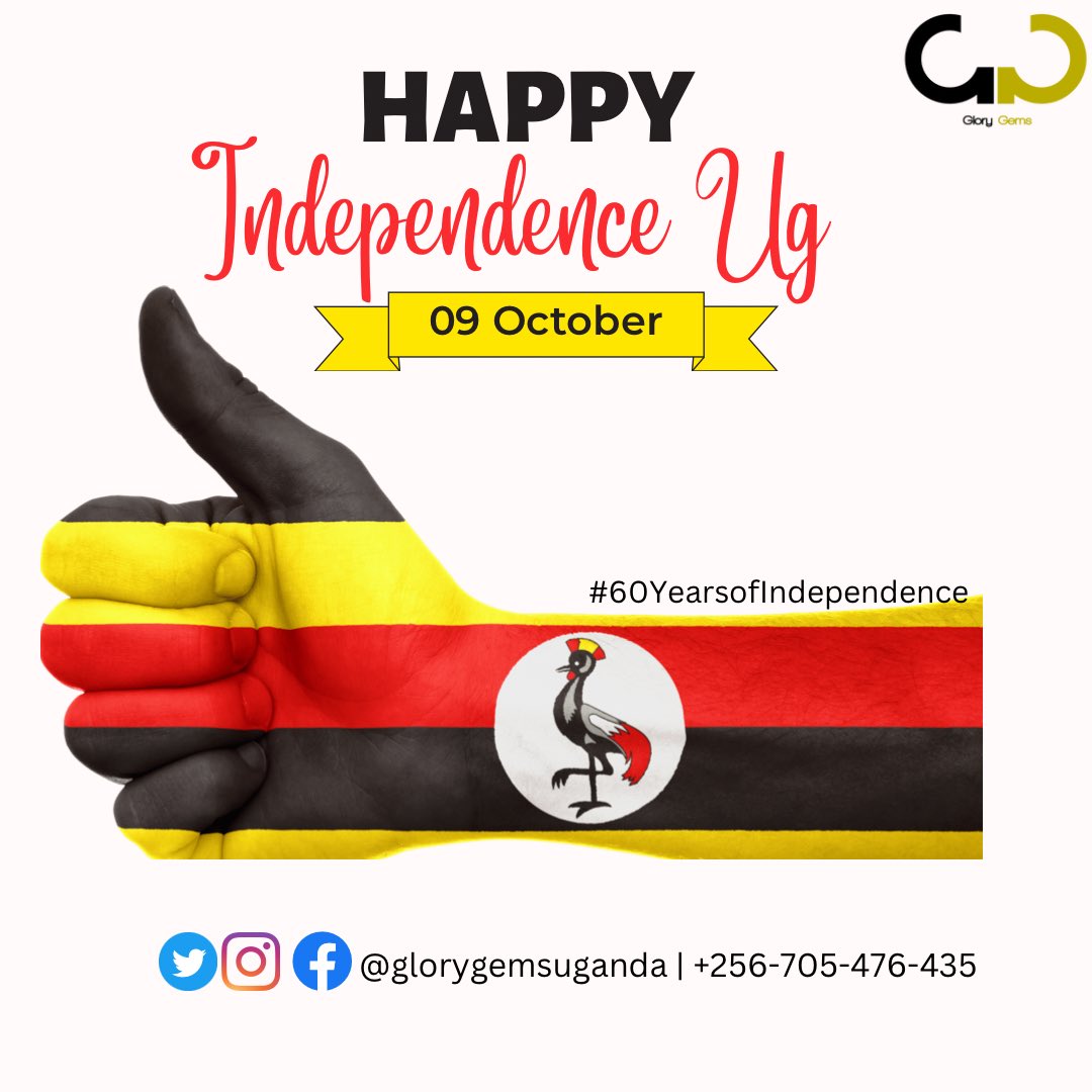 glorygems1's tweet photo. Happy Independence Uganda 🇺🇬🎉
#UgandaAt60 #60YearsofIndependence https://t.co/UVOFvRCigV