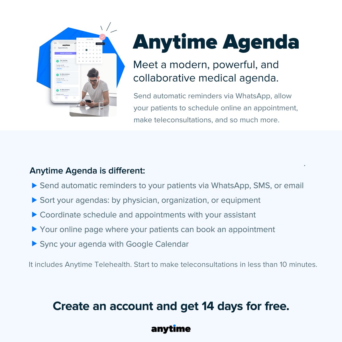 AnytimeClinic's tweet photo. Meet a modern, powerful &amp; collaborative medical agenda with 100% NPHIES-compliant software to guarantee efficiency and security!
Check this out 
https://t.co/Uq4pCF1u8v
Talk to us 
https://t.co/dpsLhfDrJK
#Clinical #KSA #nphies #Agenda #marketing #Software #medical #SMS #WhatsApp https://t.co/tXUydC2lYX