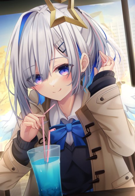 カップルドリンク#かなたーと #イラスト 