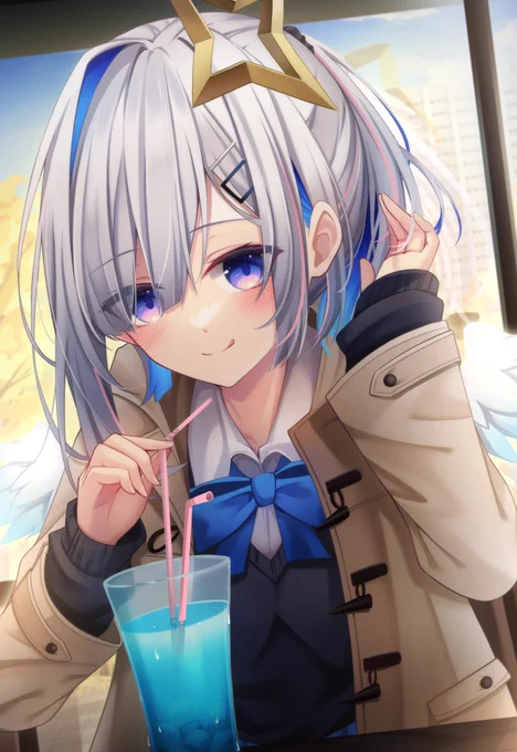 カップルドリンク#かなたーと #イラスト 