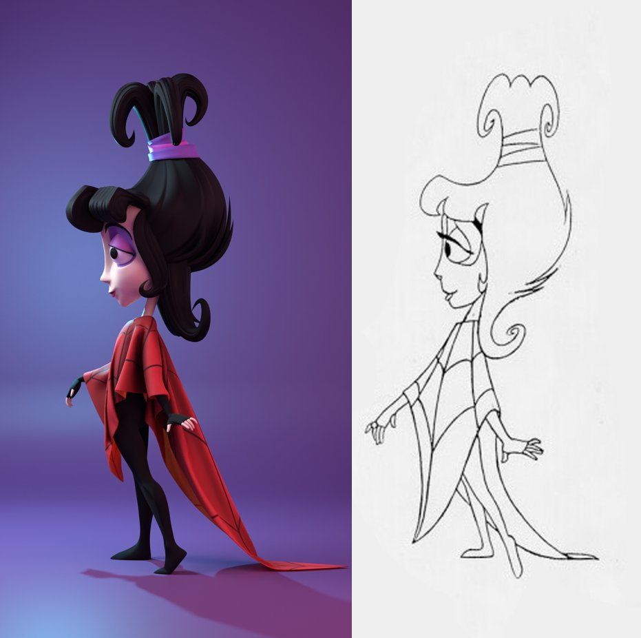 Nasakii's tweet photo. Lydia Deetz Sculpted in Blender! https://t.co/fNo8LON3I4