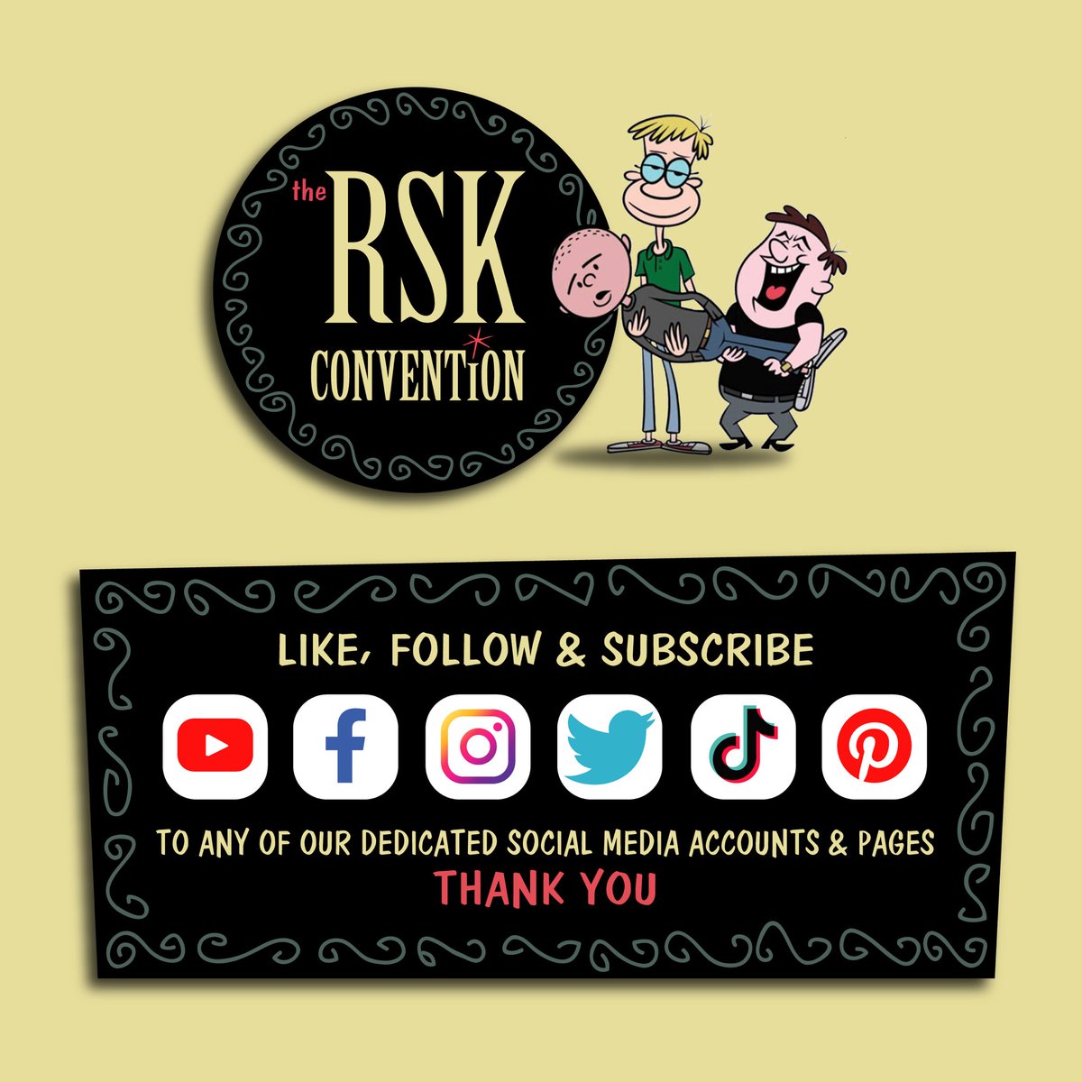 RskConvention's tweet photo. Youtube: 
https://t.co/fjrqGEHfNT

Facebook:
https://t.co/z3GBrM6gd9

Instagram:
https://t.co/HSCBE5tM1k

Twitter:
https://t.co/xD9nkKiyWy

TikTok:
https://t.co/zermcdkkQi

Pinterest:
https://t.co/DhuhG6JlPy https://t.co/BV6GgNUFSE