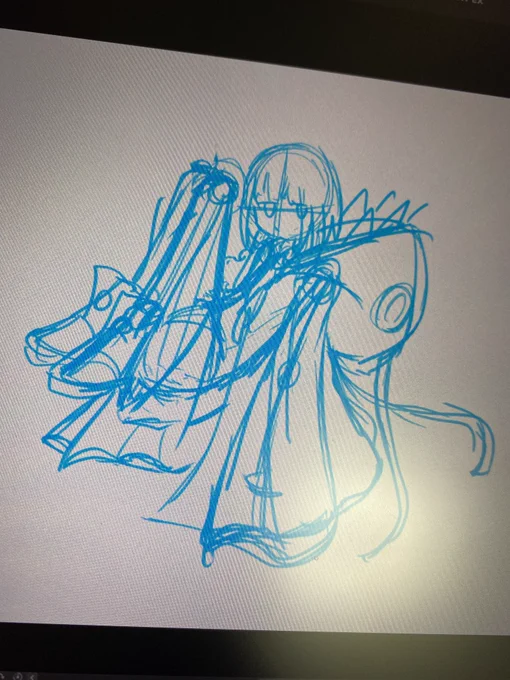 久々にちゃんと描こうとしてる可愛い下書き出来たし頑張りたい 