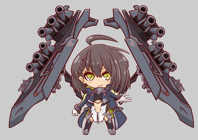 #このタグをみた人はド正面イラストを貼る#アズールレーン #azurlaneデフォルメでパッと見つけたのはボルチモアとサンディエゴ 