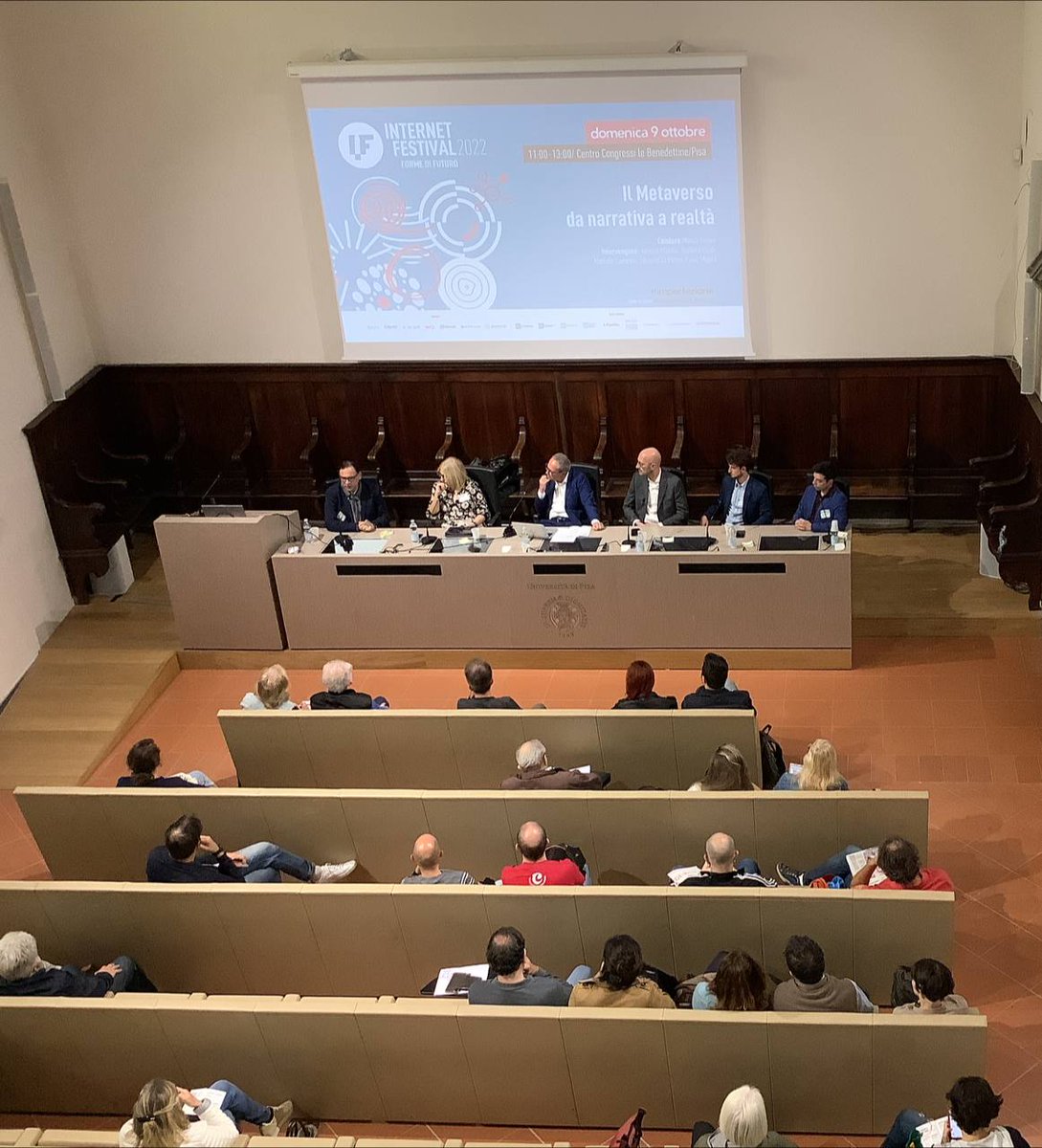 Internetfest's tweet photo. “Il #Metaverso da narrativa a realtà”: a che punto siamo e su cosa ancora possiamo lavorare? Ne discutono @cikay72, Barbara Guidi. Michele Cornetto, @edodipi e @gounemond. Conduce @VivianiMarco. 

#imperfezione #tecnologia #etica https://t.co/mcxcm7cs6e