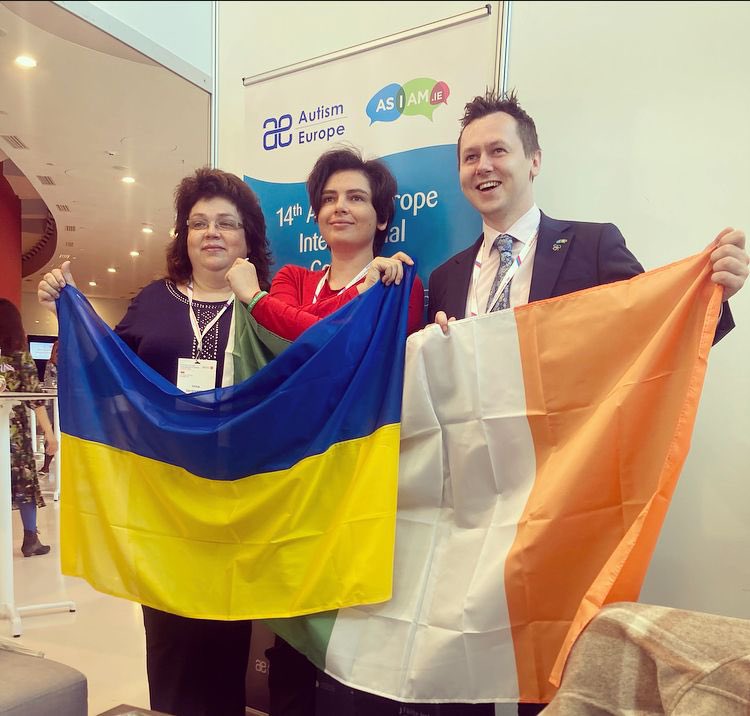 Spent some time with our Ukrainian colleagues in <a href="/Childwithfuture/">Inna</a>. Autistic people are suffering greatly in Ukraine and this org is doing so much in the most awful of circumstances. Will be asking for support for their efforts from our partners in Ireland #AECongress22