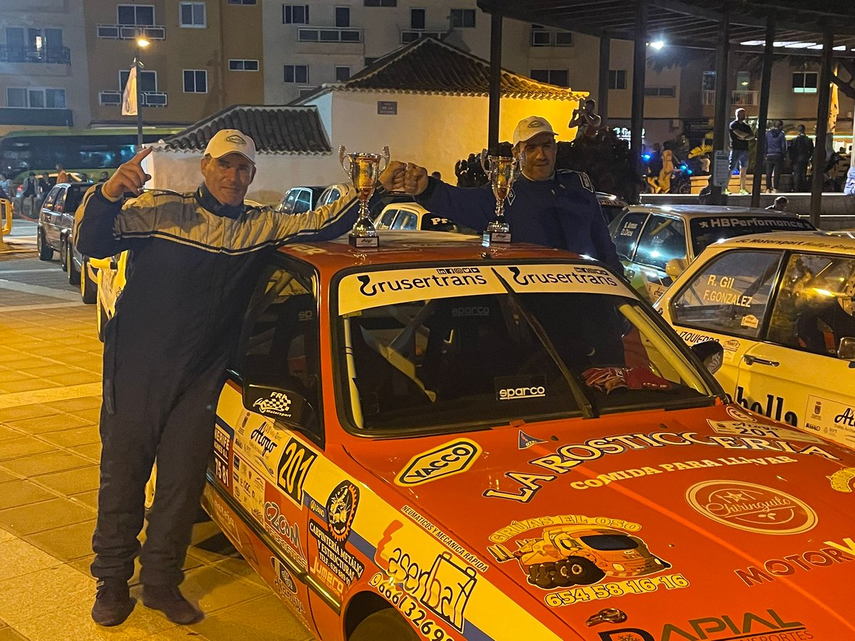 Grusertrans's tweet photo. Muchas Felicidades a los campeones del #rally #sprintatogo orgullosos de vuestra gesta. #deporte #coches #atodogas #grusertrans #tenerife #canarias https://t.co/eOP4BR8a9f