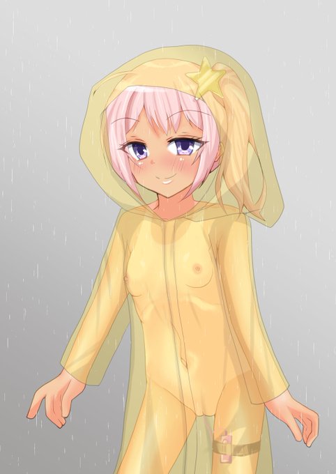 skeb納品しました!hsbsちゃん裸レインコート! 