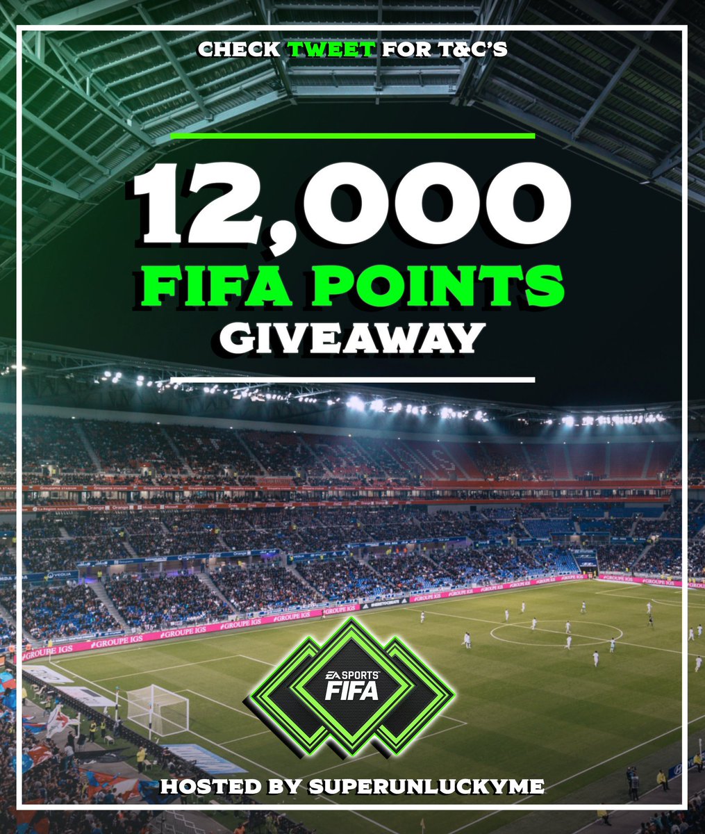 SuperUnluckyMe_'s tweet image. 🚨 12,000 FIFA POINTS GIVEAWAY 🚨

How to enter:

- follow my twitter
- like this tweet
- retweet this tweet
- tag 2 friends 

sorry to those who entered, the previous tweet bugged, some people couldn't see the tweet

Winner drawn 31st October!

#FIFA23