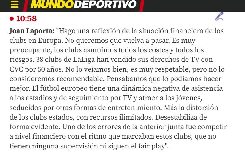 Javier Tebas Medrano tweet media