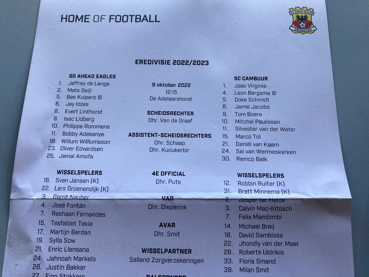 FD_sport's tweet photo. Welkom vanuit De Adelaarshorst in Deventer, waar SC Cambuur het vanmiddag opneemt tegen Go Ahead Eagles. Aftrap over een klein kwartier! #goacam https://t.co/V7vo8yrCMw
